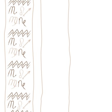 Soyut basit kaligrafi ve dalgaların kusursuz deseni