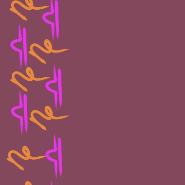 Soyut basit kaligrafi dikişsiz desen