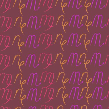 Soyut basit kaligrafi dikişsiz desen