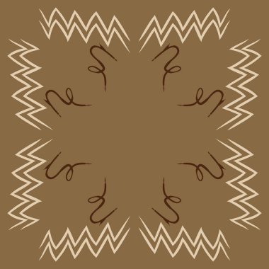 Soyut basit kaligrafi dikişsiz desen