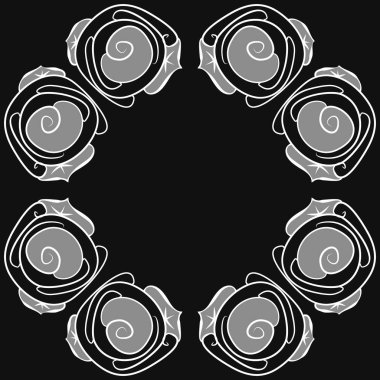 Soyut basit güllerin kusursuz deseni