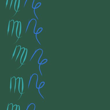 Soyut basit kaligrafi dikişsiz desen