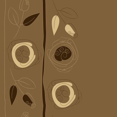 Soyut basit güllerin kusursuz deseni