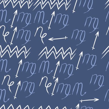 Soyut basit kaligrafi dikişsiz desen