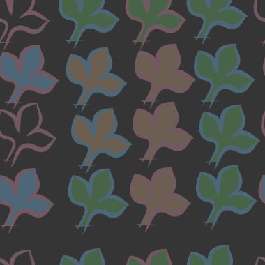 Soyut renkli yaprakları Dikişsiz deseni