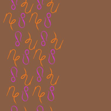 Soyut basit kaligrafi dikişsiz desen