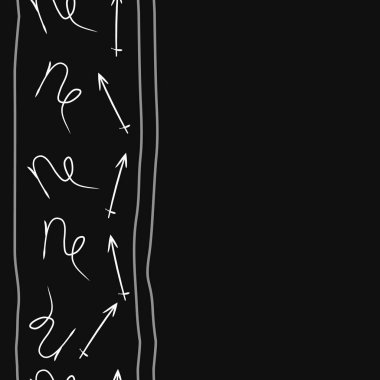 Soyut basit kaligrafi dikişsiz desen