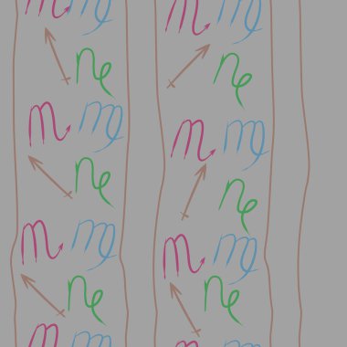 Akrep burçları şarkı lar, arka planda karalamalar