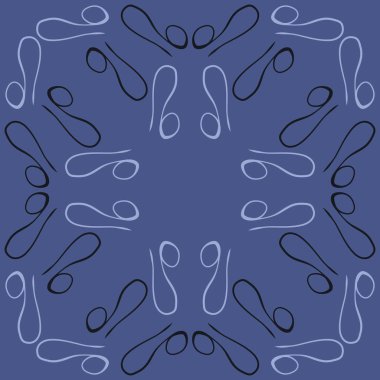 Soyut basit kaligrafi dikişsiz desen