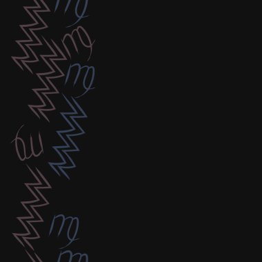  burçlar, doodle, akrep, kopya alanı desen. 