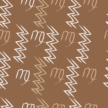 Soyut basit kaligrafi ve dalgaların kusursuz deseni