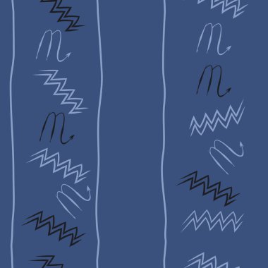 Soyut basit kaligrafi dikişsiz desen