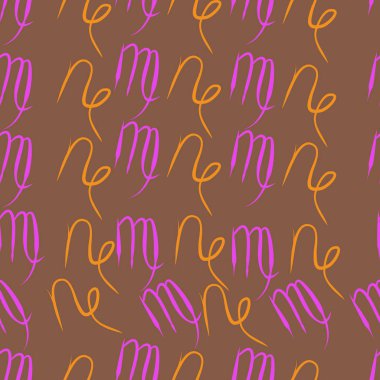 Soyut basit kaligrafi dikişsiz desen