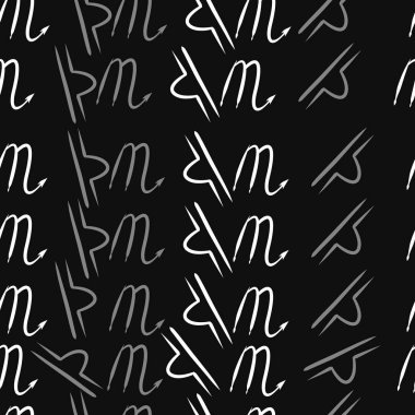 Burçlar, karalamalar, akrep, terazi, kopya alanı deseni. 