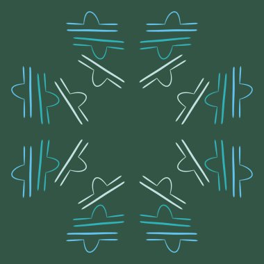 Soyut basit kaligrafi dikişsiz desen