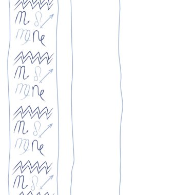 Soyut basit kaligrafi ve dalgaların kusursuz deseni