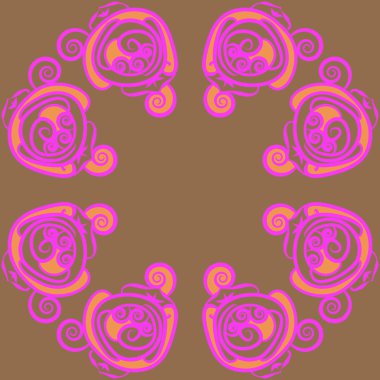 Soyut basit güllerin kusursuz deseni