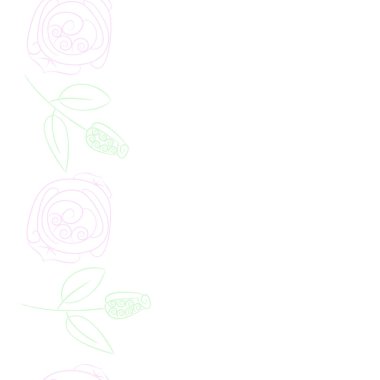 Soyut basit çiçeklerin kusursuz deseni