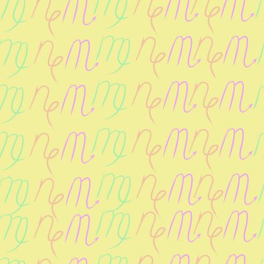 Soyut basit kaligrafi dikişsiz desen