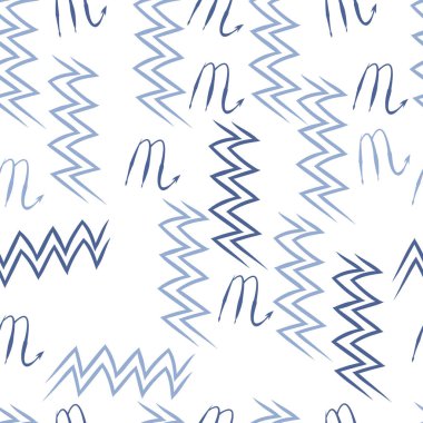 Soyut basit kaligrafi dikişsiz desen