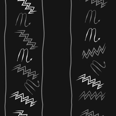 Soyut basit kaligrafi dikişsiz desen