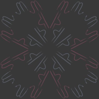 Soyut basit kaligrafi dikişsiz desen