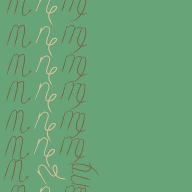  burçlar, doodle, akrep, kopya alanı desen. 