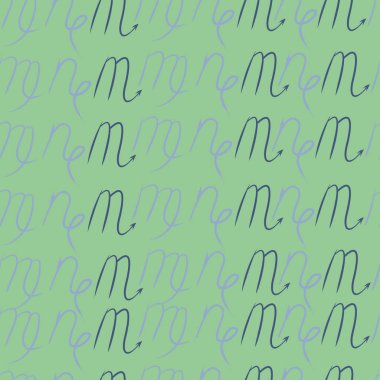 Soyut basit kaligrafi dikişsiz desen