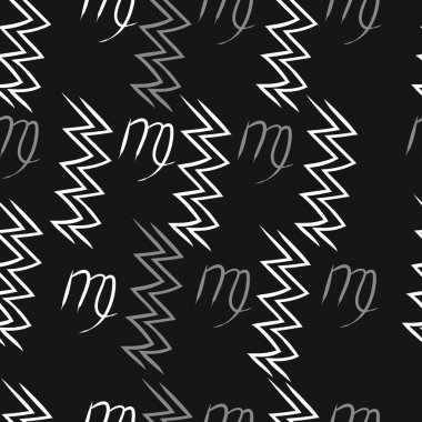 Soyut basit kaligrafi ve dalgaların kusursuz deseni