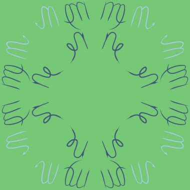 Burçlar, karalamalar, kanser, akrep, kopya alanı dairesel desen