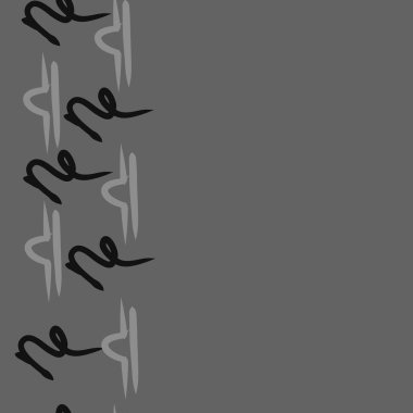 Soyut basit kaligrafi dikişsiz desen