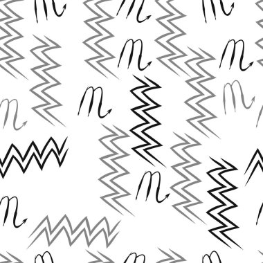 Soyut basit kaligrafi dikişsiz desen