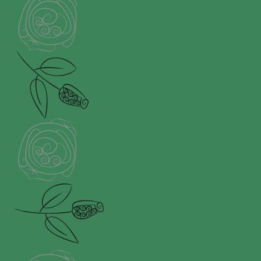 Soyut basit çiçeklerin kusursuz deseni