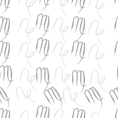 Soyut basit kaligrafi dikişsiz desen