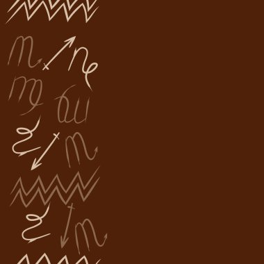 Soyut basit kaligrafi dikişsiz desen