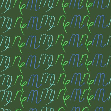 Soyut basit kaligrafi dikişsiz desen