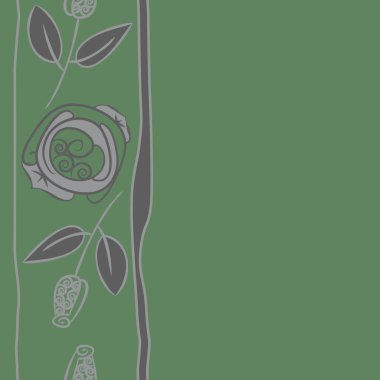 Yaprakları ile soyut basit gül çiçekler Dikişsiz desen