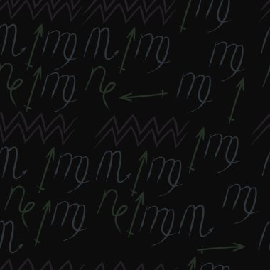 Soyut basit kaligrafi dikişsiz desen