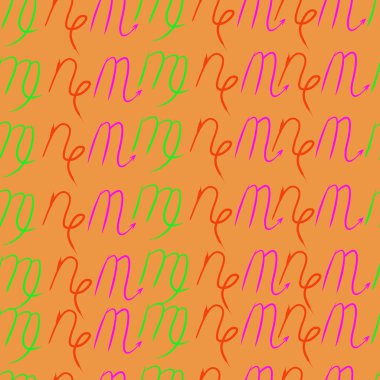 Soyut basit kaligrafi dikişsiz desen