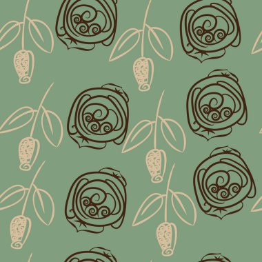 Soyut basit güllerin kusursuz deseni