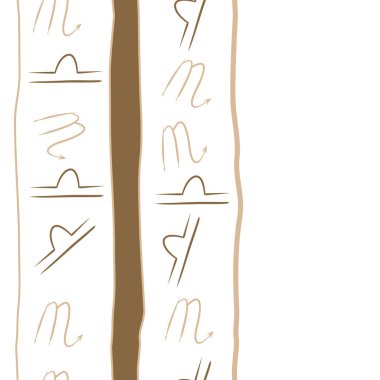 Soyut basit kaligrafi dikişsiz desen