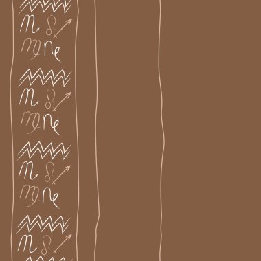 Soyut basit kaligrafi ve dalgaların kusursuz deseni