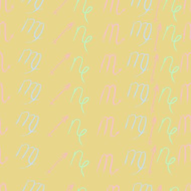 Soyut basit kaligrafi dikişsiz desen