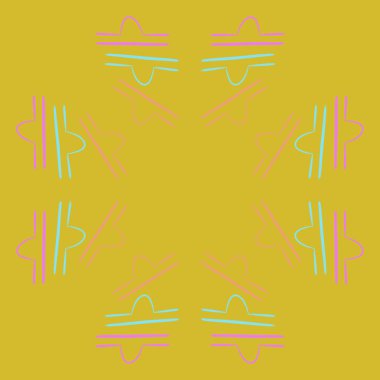 Soyut basit kaligrafi dikişsiz desen