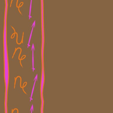 Soyut basit okve kaligrafi dikişsiz desen