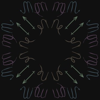 Soyut basit kaligrafi dikişsiz desen