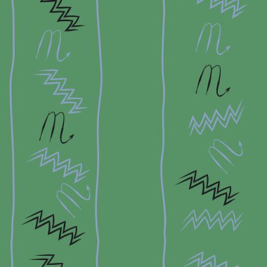 Soyut basit kaligrafi dikişsiz desen