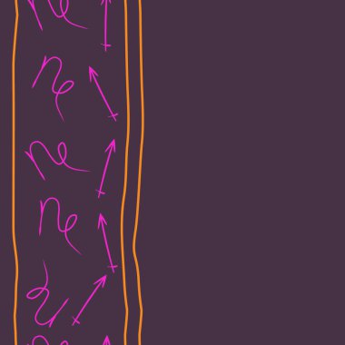 Soyut basit kaligrafi dikişsiz desen