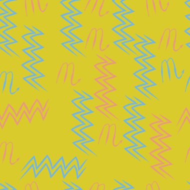 Soyut basit kaligrafi dikişsiz desen