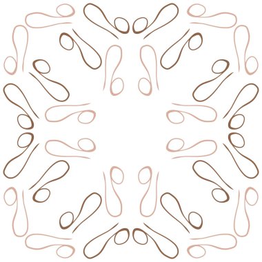 Soyut basit kaligrafi dikişsiz desen